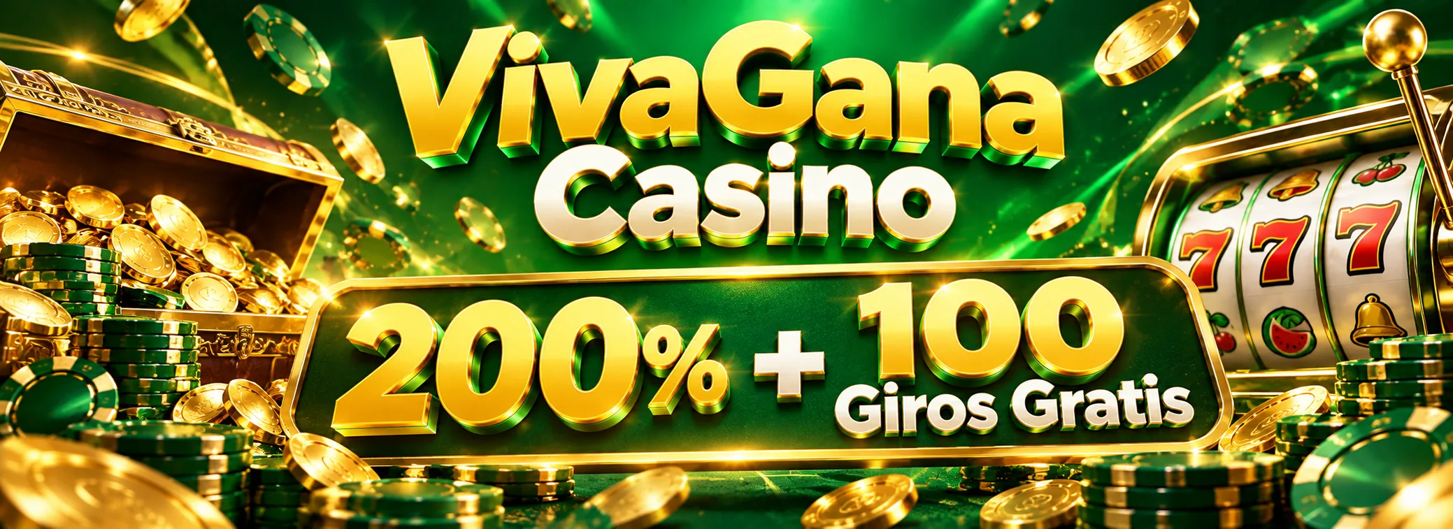 200% + 100 giros gratis